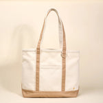 The Signature Canvas Tote Bag | Beige - Juli's Wearable Art