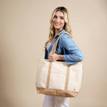 The Signature Canvas Tote Bag | Beige - Juli's Wearable Art