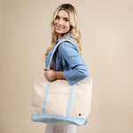 The Signature Canvas Tote Bag | Light Blue - Juli's Wearable Art