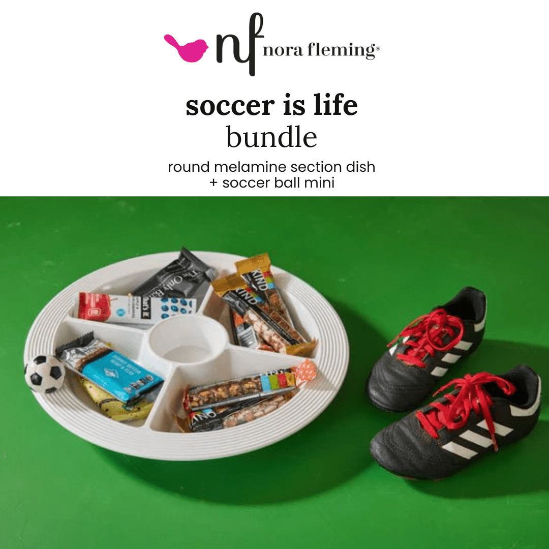 The "Soccer is Life" Bundle | Nora Fleming 2 Piece Snack Dish & Mini Set - Juli's Wearable Art