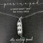 The Vintage Pearl Hand - Sculpted Mini Sweet Peas in a Pod Necklace by The Vintage Pearl - Juli's Wearable Art
