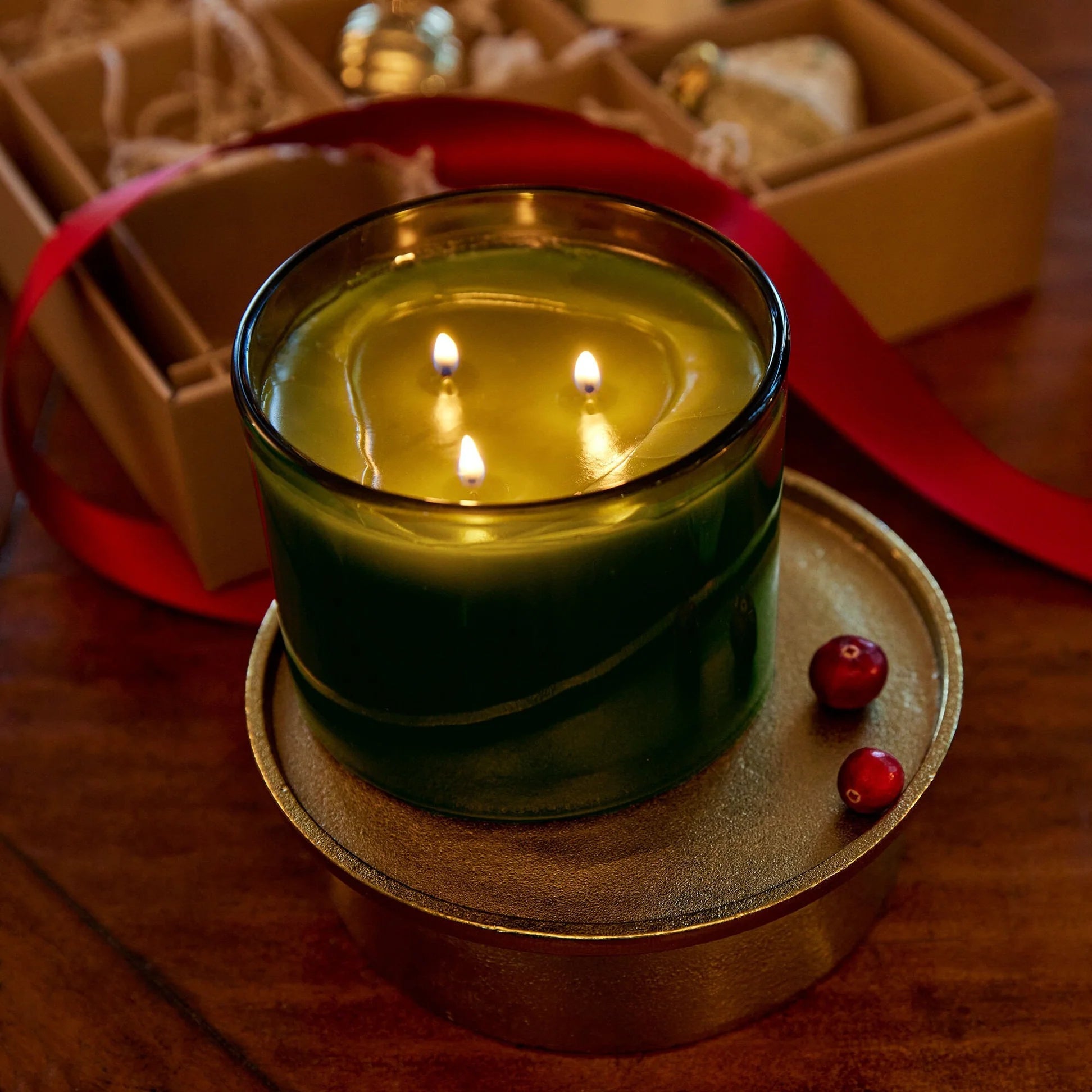 Thymes Frasier Fir Green 3-Wick Candle