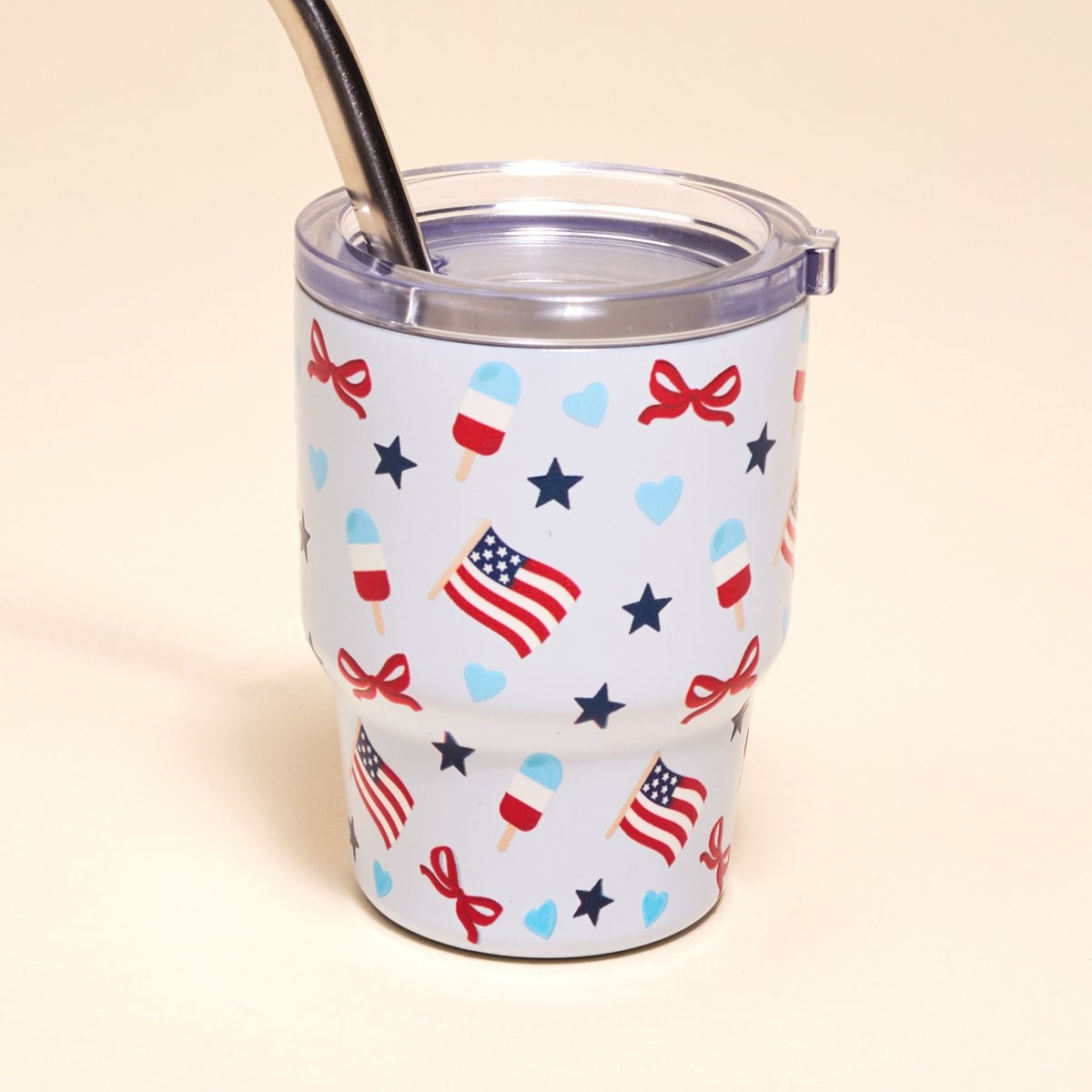 Tiny Tumbler | 2oz | Red, White, & Bows