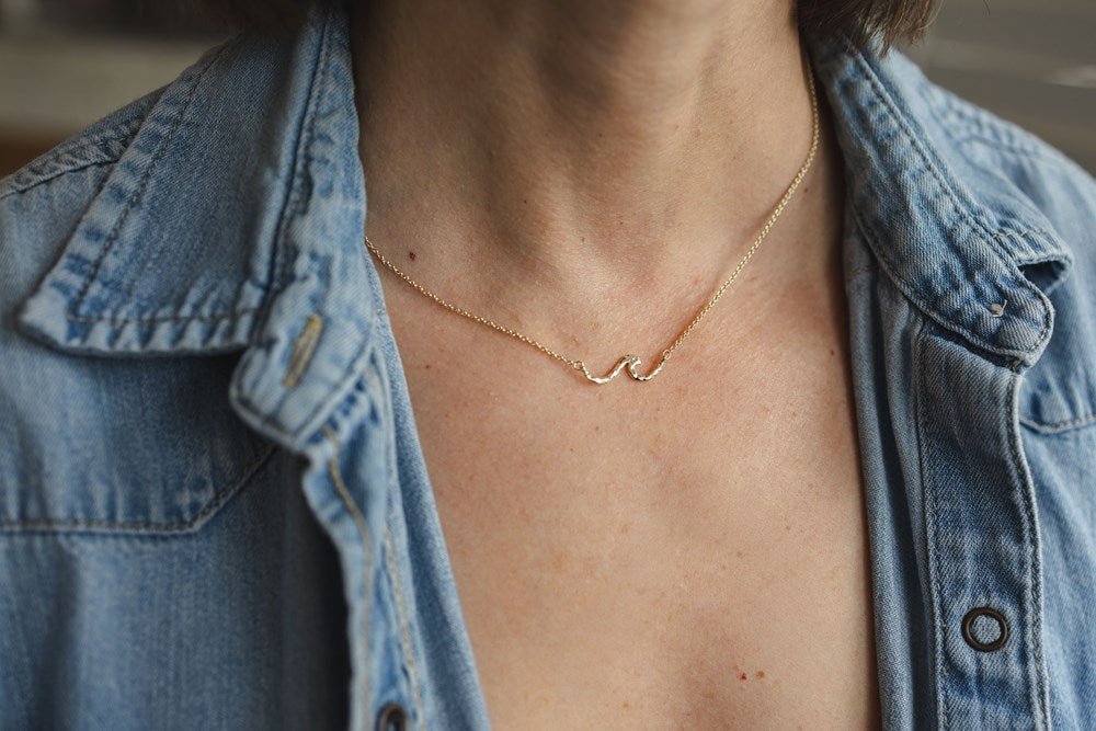 Tiny Wave Necklaces - Juli's Wearable Art