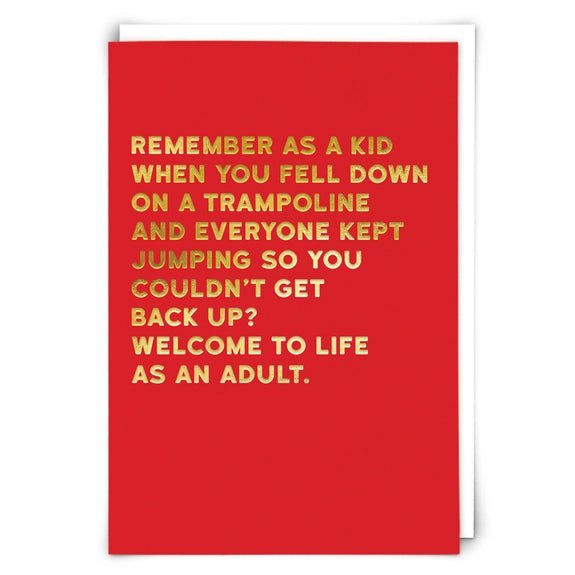 Trampoline Greeting Card - Juli's Wearable Art