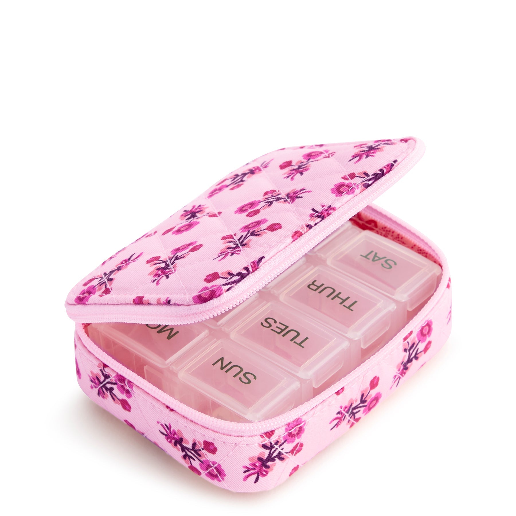 Travel Pill Case | Premium Cotton | Melissa Ditsy Pink - Juli's Wearable Art