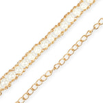 Tribal 0.5" Chain with Pearls Belt | Gold - Juli's Wearable Art