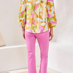 Tribal 3/4 Sleeve Blouse with Smocked Yoke - Juli's Wearable Art