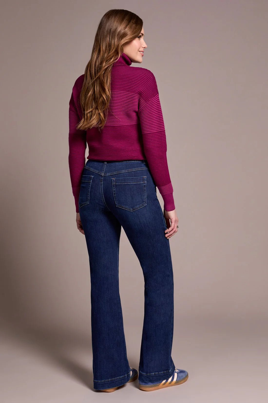 Tribal Audrey Boundless Stretch Denim Pull-On Flare Jeans