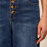 Tribal Audrey Comfort Stretch Wide Leg Crop Denim Jeans | Dusk - Juli's Wearable Art