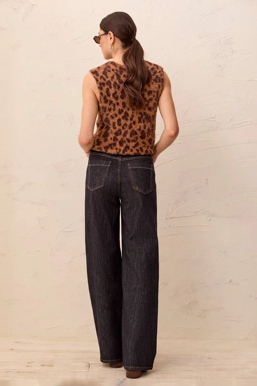 Tribal Audrey Embroidered Wide Leg Mid Rise Denim With Charm Detail - Juli's Wearable Art