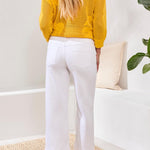 Tribal Audrey Hugging Wide Crop Jeans | White - Juli's Wearable Art