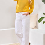 Tribal Audrey Hugging Wide Crop Jeans | White - Juli's Wearable Art