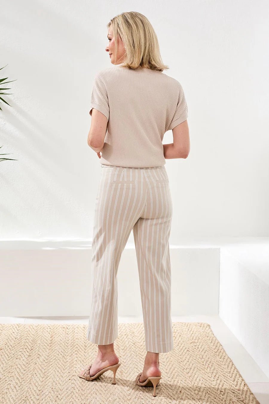 Tribal Bengaline Stripe Pull - On Capri Pants | Beach - Juli's Wearable Art