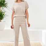 Tribal Bengaline Stripe Pull - On Capri Pants | Beach - Juli's Wearable Art