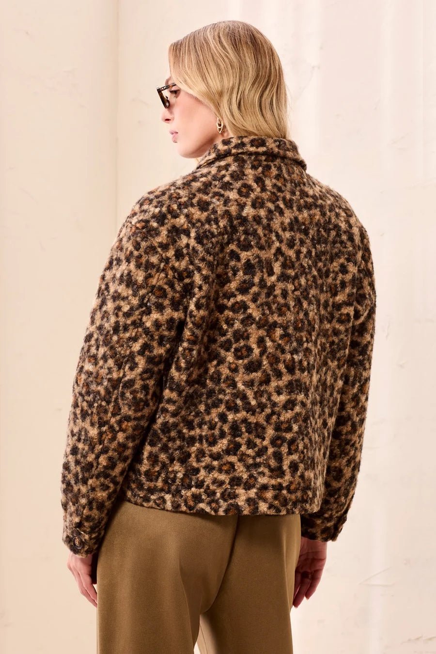 Tribal Bouclé Button Front Animal Print Jacket | Hickory - Juli's Wearable Art