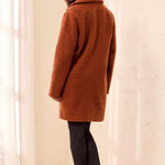 Tribal Bouclé Single-Breasted Button-Front Coat | Maple - Juli's Wearable Art