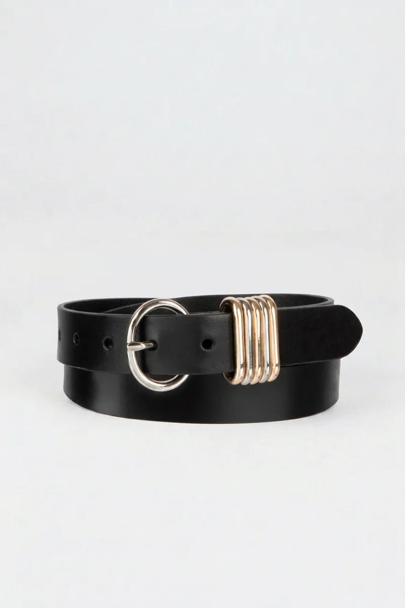 Tribal Brea Genuine Leather Harness Belt | Black