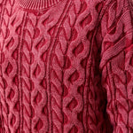 Tribal Cable Knit Special Wash Crew Neck Sweater | Pinot - Juli's Wearable Art