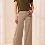 Tribal Comfort Stretch High Rise Palazzo Pants | Dry Sand - Juli's Wearable Art