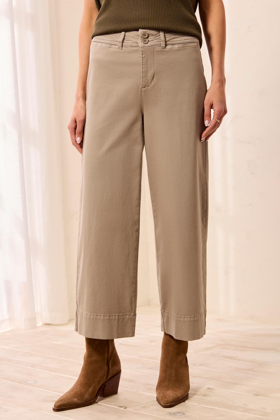 Tribal Comfort Stretch High Rise Palazzo Pants | Dry Sand