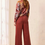 Tribal Comfort Stretch High Rise Palazzo Pants | Henna - Juli's Wearable Art