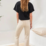 Tribal Comfort Stretch Pull - On Kick Flare Capris | Canvas - Juli's Wearable Art