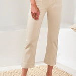 Tribal Comfort Stretch Pull - On Kick Flare Capris | Canvas - Juli's Wearable Art