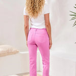 Tribal Comfort Stretch Pull - On Kick Flare Capris | Wisteria - Juli's Wearable Art