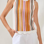 Tribal Crew Neck Sleeveless Sweater - Juli's Wearable Art