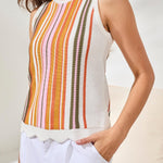 Tribal Crew Neck Sleeveless Sweater - Juli's Wearable Art