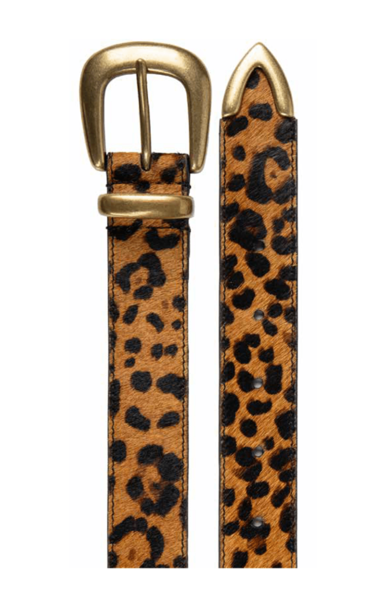 Tribal Dakota Haircalf & Suede Belt | Cheetah