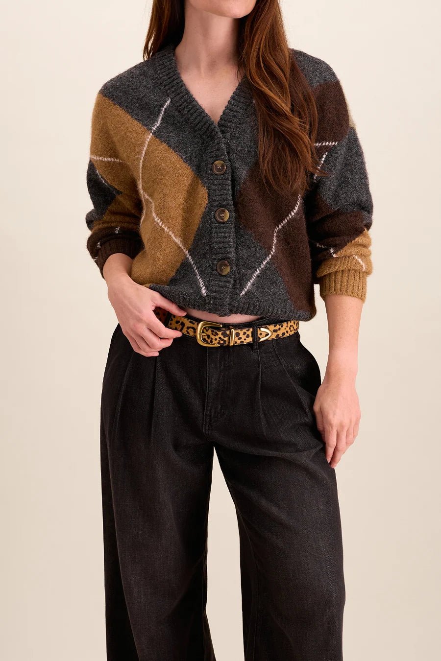 Tribal Dakota Haircalf & Suede Belt | Cheetah