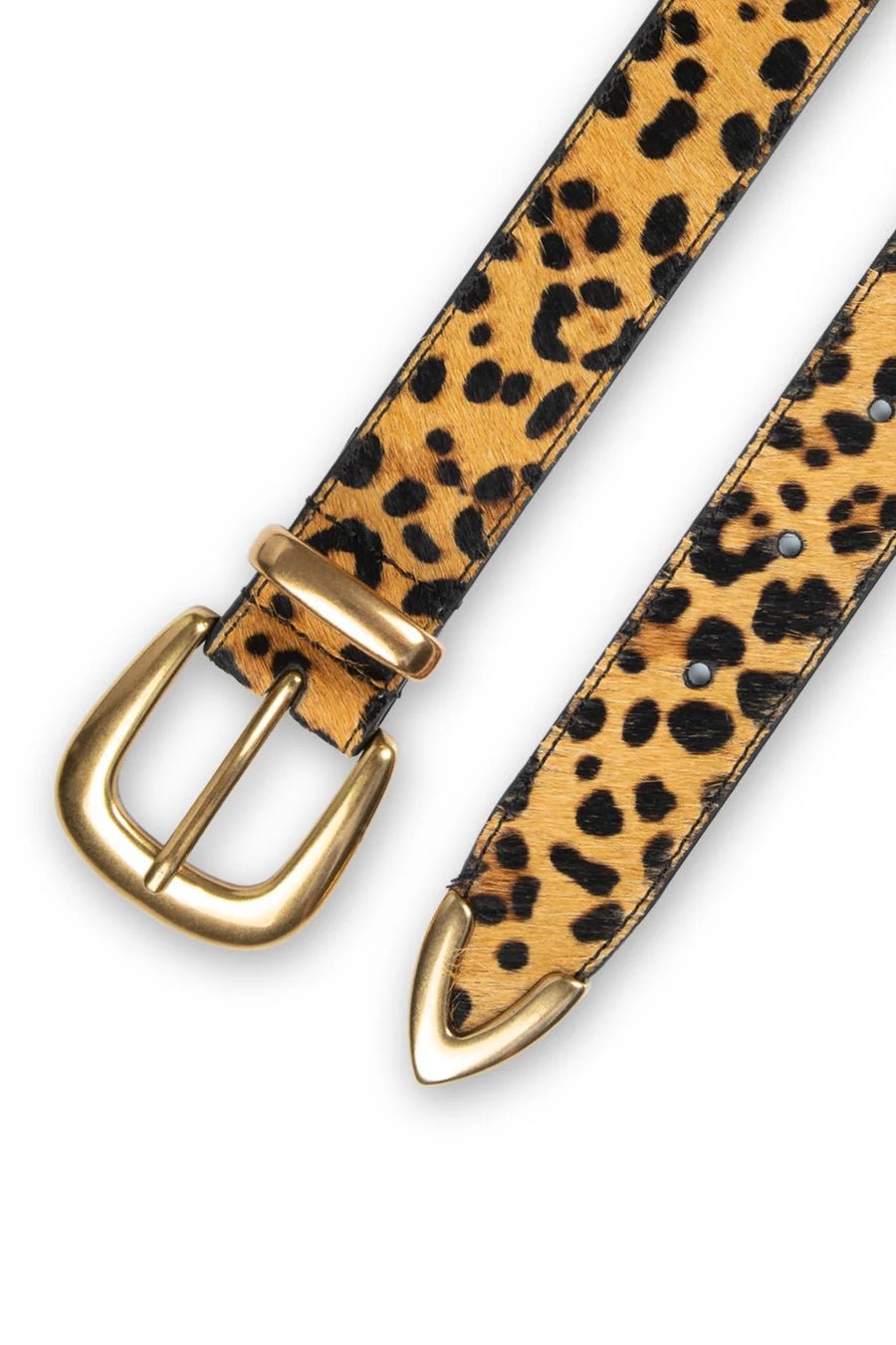 Tribal Dakota Haircalf & Suede Belt | Cheetah - Juli's Wearable Art