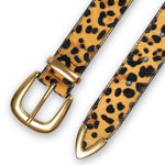 Tribal Dakota Haircalf & Suede Belt | Cheetah - Juli's Wearable Art