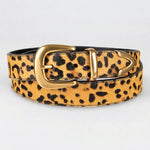 Tribal Dakota Haircalf & Suede Belt | Cheetah - Juli's Wearable Art