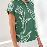Tribal Dolman Polo Top | Greenery - Juli's Wearable Art