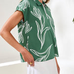 Tribal Dolman Polo Top | Greenery - Juli's Wearable Art