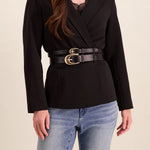 Tribal Double Belt | Black - Juli's Wearable Art