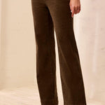Tribal Embossed Wide Leg Pants | Dark Basil - Juli's Wearable Art