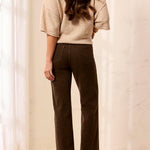 Tribal Embossed Wide Leg Pants | Dark Basil - Juli's Wearable Art