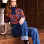 Tribal Eyelash Knit Elbow Sleeve Sweater | Maple - Juli's Wearable Art
