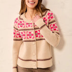 Tribal Fair Isle Button Front Sweater Cardigan | Fudge - Juli's Wearable Art