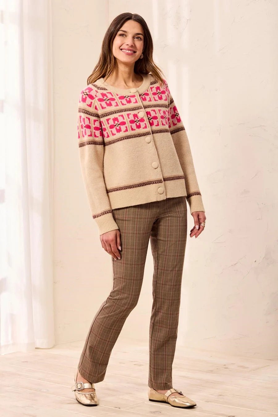 Tribal Fair Isle Button Front Sweater Cardigan | Fudge - Juli's Wearable Art