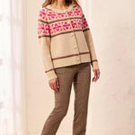Tribal Fair Isle Button Front Sweater Cardigan | Fudge - Juli's Wearable Art