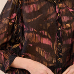 Tribal Flowy Dolman Sleeve Blouse | Black Multi - Juli's Wearable Art