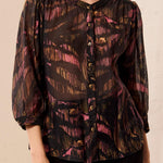 Tribal Flowy Dolman Sleeve Blouse | Black Multi - Juli's Wearable Art