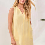 Tribal Flowy Sleeveless V - Neck Dress | Lemongrass - Juli's Wearable Art