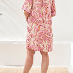 Tribal Half Sleeve Button Front Dress | Wisteria - Juli's Wearable Art