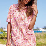Tribal Half Sleeve Button Front Dress | Wisteria - Juli's Wearable Art